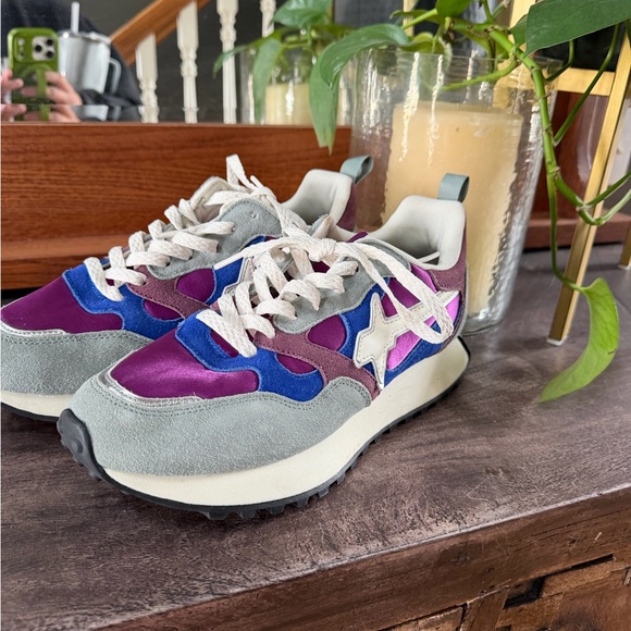 W6YZ Colorblock Suede Sneakers Size 39 (US 8.5) - Picture 3 of 9